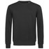 A black men's active sweatshirt with a crew neckline and long sleeves, featuring a simple design and a logo.