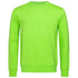 A vibrant green men's active sweatshirt with long sleeves and a crew neckline, featuring a logo.