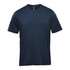 A navy short sleeve performance tee with a simple design and an unbranded logo.