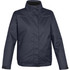 A dark navy blue women's polar HD 3-in-1 jacket with a high collar and button details. It features long sleeves and a branding logo.
