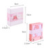 A pink 3D paper art handbag tear-off notepad with a white and pink box, featuring decorative elements.