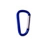 A blue 6cm carabiner with a silver metal section, featuring a logo on one side. Suitable for keyrings and tools.