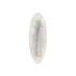 An oval iridescent hair clip featuring shades of pastel colours and a shiny finish, set against a white background.