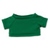 A green cropped top featuring short sleeves, designed for plush toys. It has a simple, casual style.