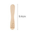 A pack of 100 wooden ice cream spoons, each 9.4cm long, featuring a light wood colour and a logo design.
