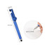 A blue 3 in 1 QR Code pen with a clip and a fine 0.5mm refill tip. Features a logo on its body.