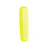 A custom blended tooth comb in bright yellow, featuring a sleek design and evenly spaced teeth.