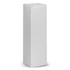 A tall white box with a flat top, featuring a simple design without any logos or branding.