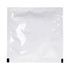 A single white wet wipe in a sealed, transparent pouch with a simple design and no visible branding.