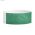 A green Tyvek adult wristband with a textured design and a white section. Suitable for events and exhibitions.