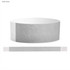 A silver grey Tyvek adult wristband with a smooth texture and integrated branding.