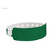 A dark green vinyl wristband with white vent holes and a secure snap closure.