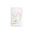 A custom dishwashing sponge in white with a string, packaged in a clear plastic bag. Features an eco-friendly logo.