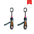 A children's reversible folding umbrella featuring vibrant patterns in navy and pink, with a curved black handle and branding.