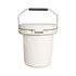 A 15L white ice bucket with a secure lid and a metal handle. It features a simple, sleek design.