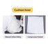 A cushion inner featuring natural cotton filling on one side and a compression-packed form on the other.