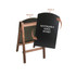 A-frame chalkboard with a wooden frame and two reversible black panels, labeled Panel A and Panel B.