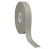 A roll of satin polyester ribbon in a light grey colour, featuring a central core and smooth finish.