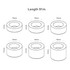 Rolls of BOPP white packaging tape in various widths, each measuring 91m in length. The image features six tape rolls.