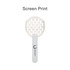 A cat litter scoop in white with a slotted head and a branded handle.