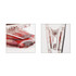 Acrylic magnetic clip in clear and red colours, featuring a logo on its side. Close-up view of the clip mechanism.