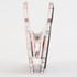 A clear acrylic magnetic clip with a red design, showcasing its custom shape and sturdy build.
