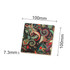 A square ceramic coaster with a vibrant, multicoloured paisley design, measuring 100mm x 100mm and 7.3mm thick.