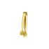 A pair of stainless steel ice tongs in a shiny gold finish, featuring rounded ends and a sleek design.