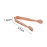 A pair of stainless steel ice tongs in a rose gold finish, measuring 11 cm long and 1.6 cm wide.