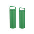 A drink bottle in vibrant green, featuring a handle, with two sizes: 500ML and 600ML.