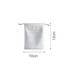 A white PU leather drawstring gift bag measuring 10cm by 12cm, featuring a drawstring closure and branding.