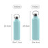 A drink bottle set featuring two insulated bottles in light blue, with sizes of 500ml and 720ml and a metal handle.