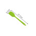 A green spatula with a flat head and a long handle, measuring 27.7 cm in length. Features a logo.
