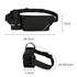 A black fanny pack with a bottle holder, featuring adjustable straps and a reflective detail on the front.