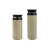 A drink bottle set featuring two double wall stainless steel bottles in a beige and black colour scheme, with a logo.