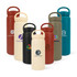 A drink bottle collection featuring 350ML and 500ML double wall stainless steel options in various colours with handles and logos.
