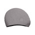 A premium silicone swimming cap in grey, featuring a textured surface with water droplet patterns and a logo.