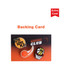 A backing card featuring basketball-themed designs, including a basketball and hoop, with vibrant colours.