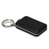 A black COB light key ring with a rectangular design and a metal keyring attachment. It has a sleek, minimalist appearance.