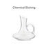 A wine decanter with a curved body and handle, made of clear glass, featuring a seamless design.