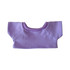 A plush doll t-shirt in soft purple fabric with a simple design and ribbed neckline.