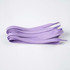 Purple double-layer shoe laces laid flat, featuring two distinct layers and rounded tips.
