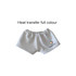 A pair of white plush doll shorts featuring a logo and a soft, stretchy waistband.