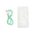 A mint green 100W fast charging cable with white connectors, packaged in a clear plastic bag.