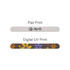 A pack of 50 wooden straight shape nail files featuring a plain design and a patterned floral design.