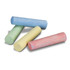 Jumbo Sidewalk Chalk in pastel colours: blue, green, yellow, and pink, arranged on a white background.