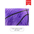A purple basketball featuring a full colour print design with black accents and a logo.
