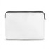 A large white laptop sleeve with a black zip, featuring a plain design and no visible logos.