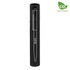 A thin black stylus pen with a cap, presented in a matching black case. It features a branding logo.