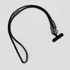 A black lanyard with data and charging connectors on each end. It includes a branding logo.